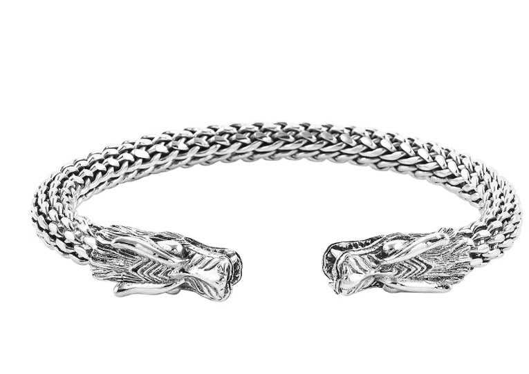 Artisan Crafted Dragon Head Cuff Bracelet