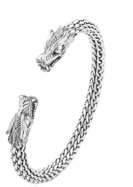 Artisan Crafted Dragon Head Cuff Bracelet