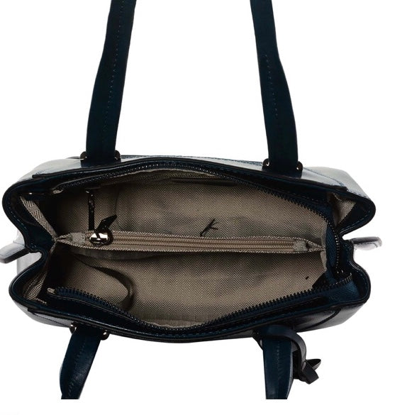 Genuine Leather Handbag / Crossbody Dark Teal Color