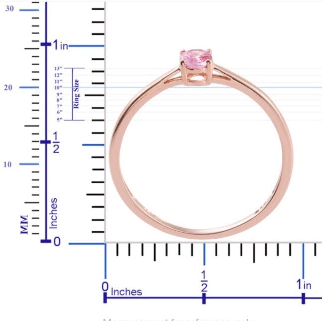 Madagascar Pink Sapphire Solitaire Ring