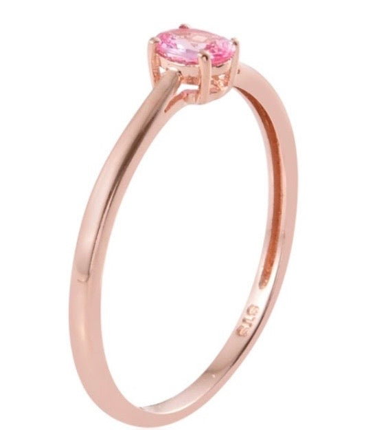 Madagascar Pink Sapphire Solitaire Ring