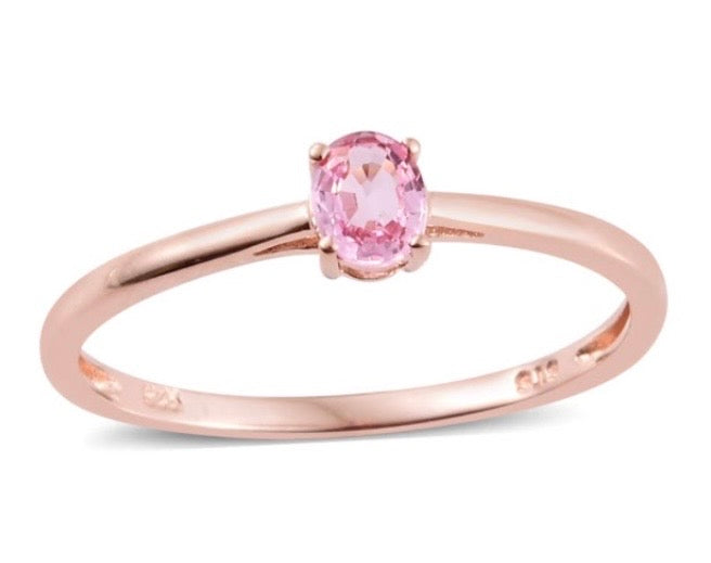Madagascar Pink Sapphire Solitaire Ring