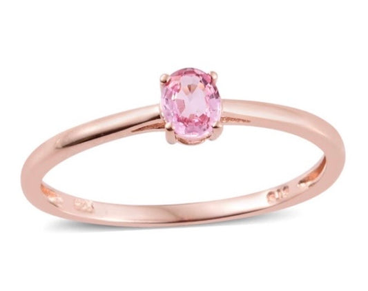 Madagascar Pink Sapphire Solitaire Ring