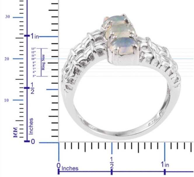 Ethiopian Welo Opal By-Pass Ring