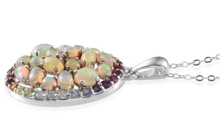 Ethiopian Welo Opal Pendant With Chain