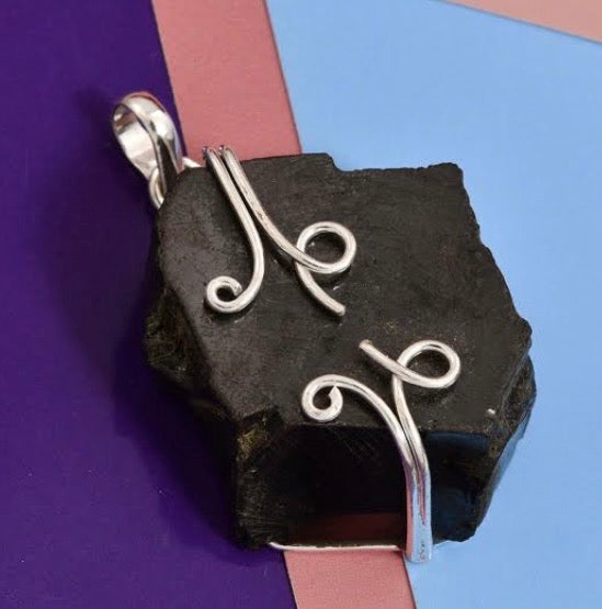 Artisan Crafted Elite Shungite Silver Pendant