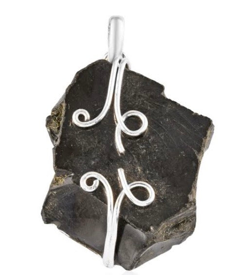 Artisan Crafted Elite Shungite Silver Pendant