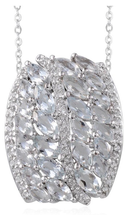 Espirito Santo Aquamarine Pendant With Chain