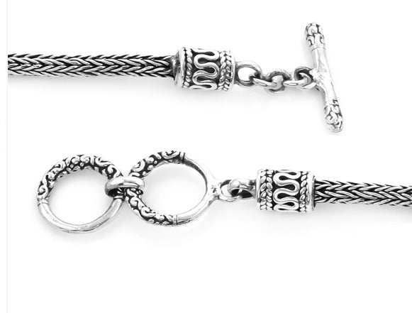Artisan Crafted  Dragon Head Silver Bracelet