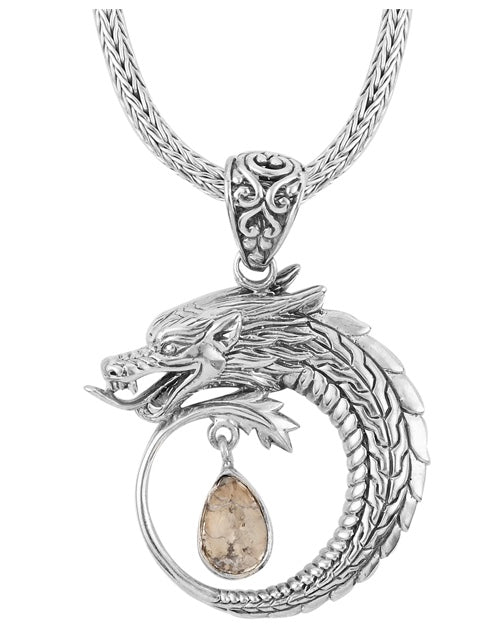 Artisan Crafted Dragon & Polki Diamond Necklace