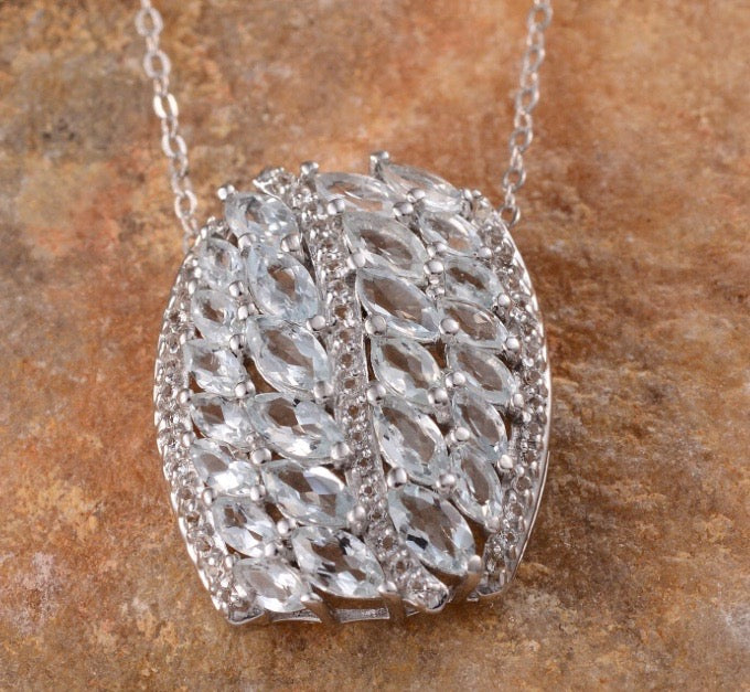 Espirito Santo Aquamarine Pendant With Chain