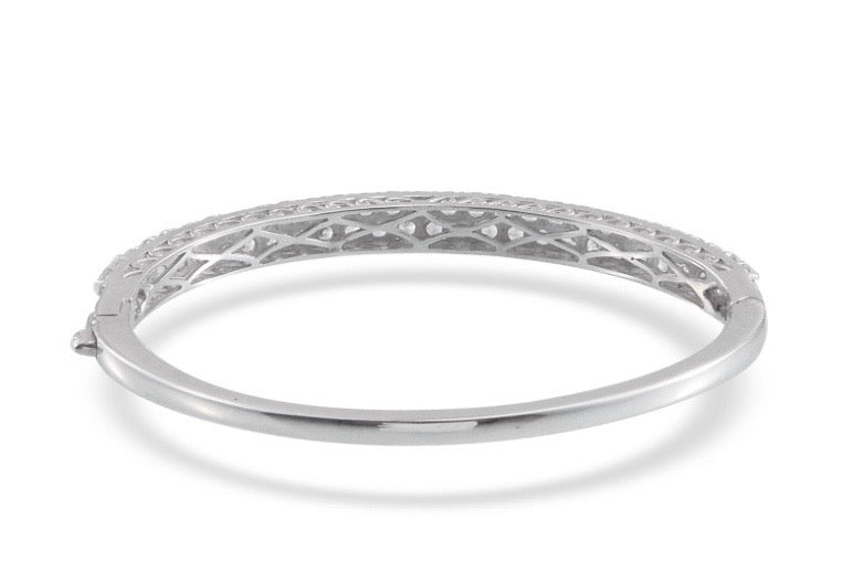 White Zircon Bangle Bracelet