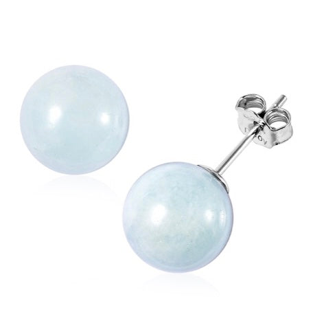 Aquamarine Bead Style Earrings