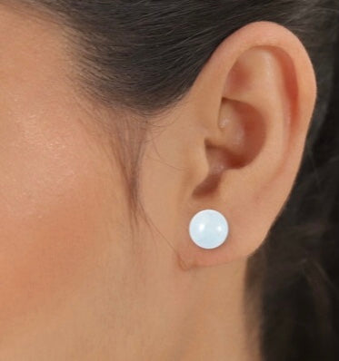 Aquamarine Bead Style Earrings