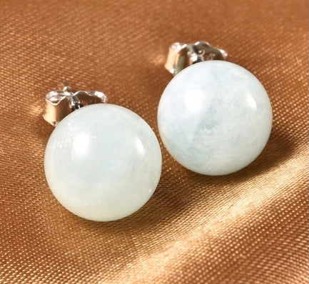 Aquamarine Bead Style Earrings