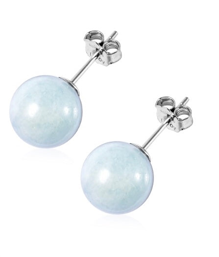 Aquamarine Bead Style Earrings
