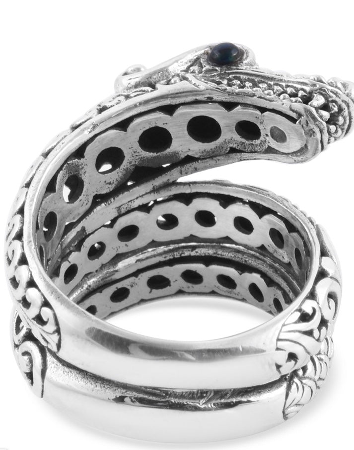 Artisan Crafted Dragon & Sable Ethiopian Opal Ring