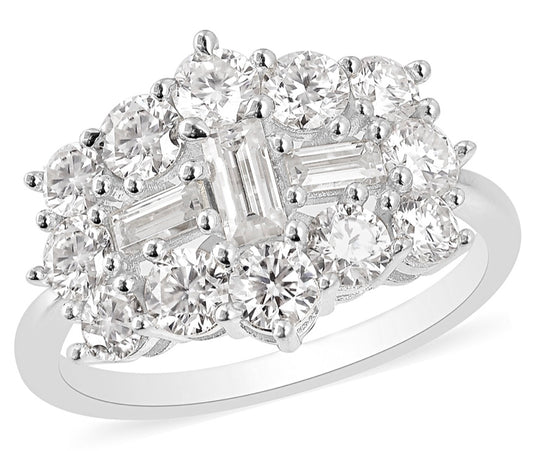 Moissanite Ballerina  Cluster Ring