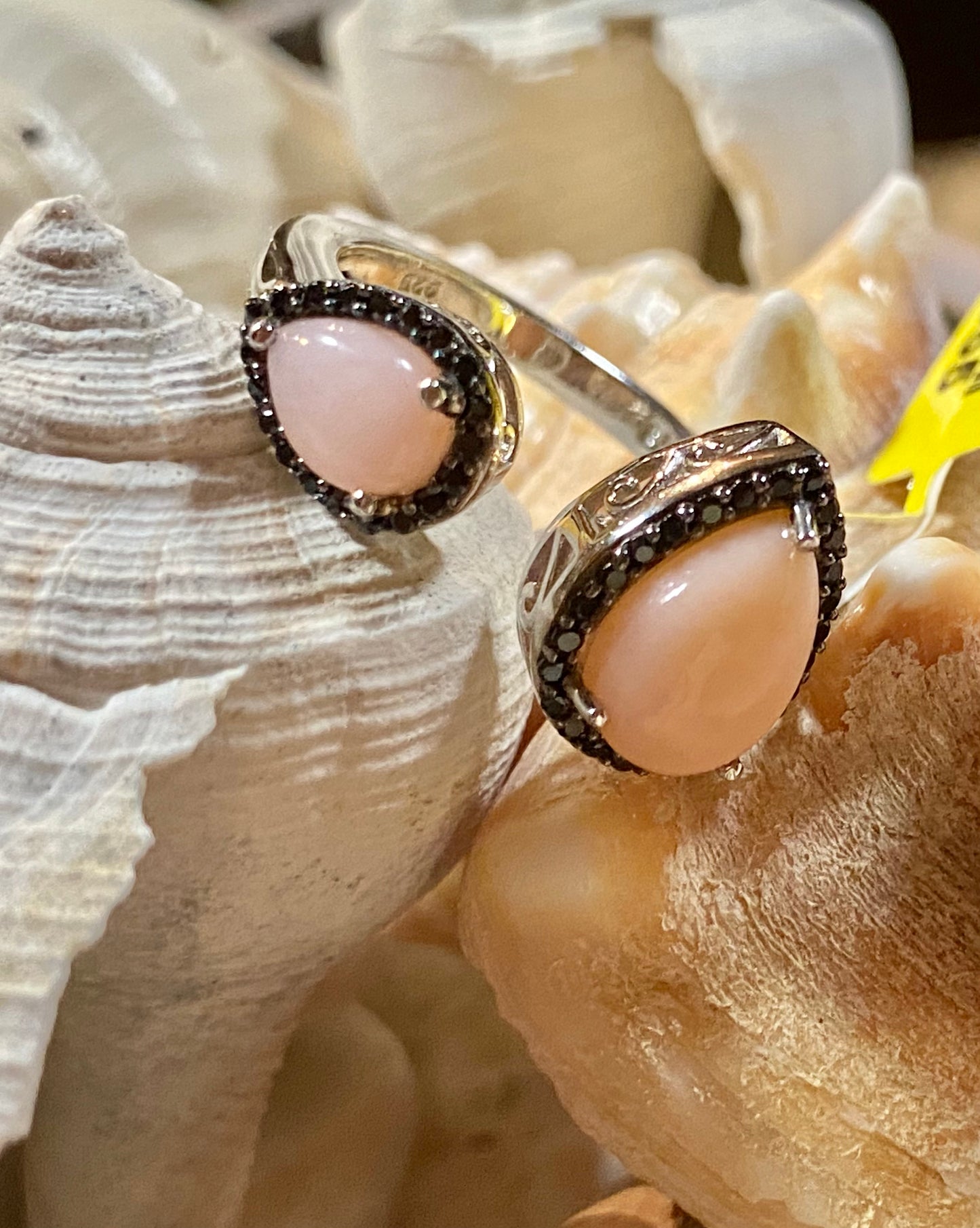 Peruvian Pink Opal 925 Sterling Silver Rings