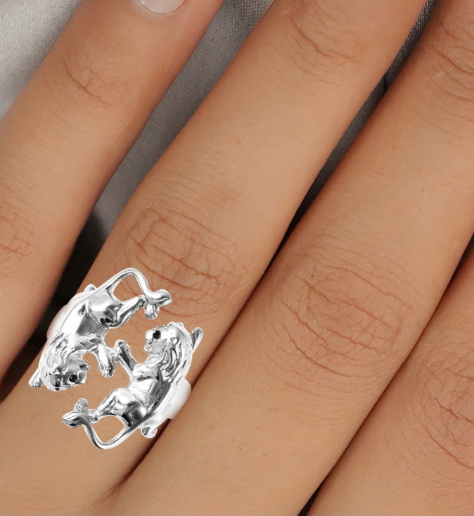Zodiac Leo Stainless Steel & Austrian Chrystal Ring