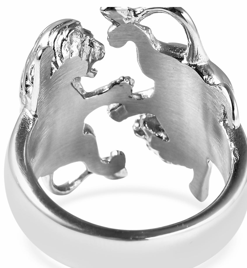 Zodiac Leo Stainless Steel & Austrian Chrystal Ring