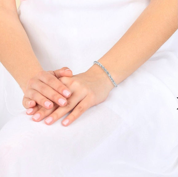 Polki Diamond Bracelet 925 Sterling Silver