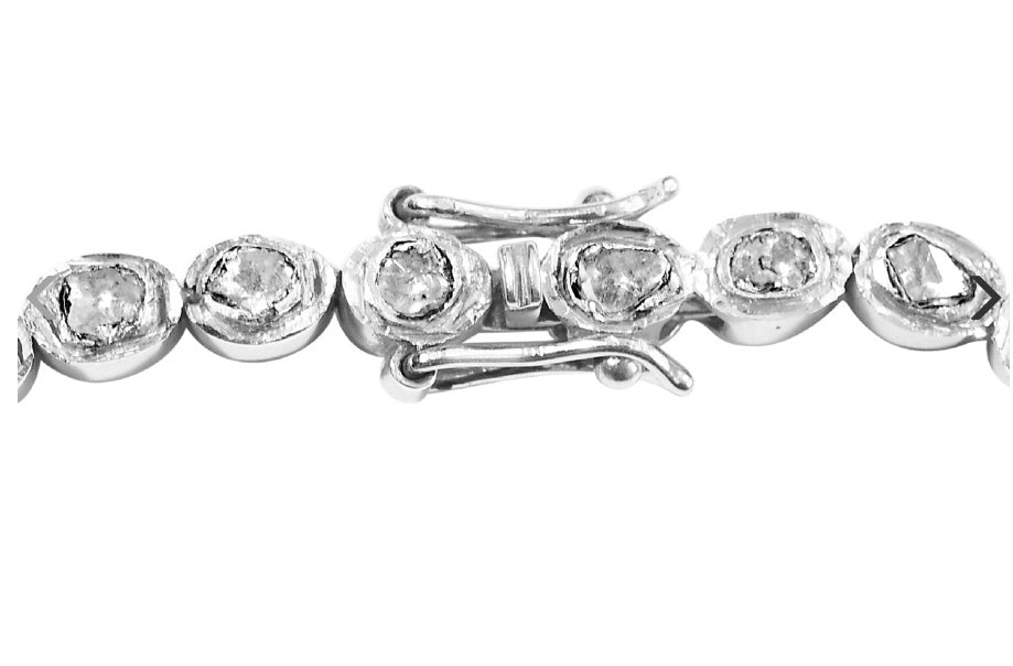 Polki Diamond Bracelet 925 Sterling Silver