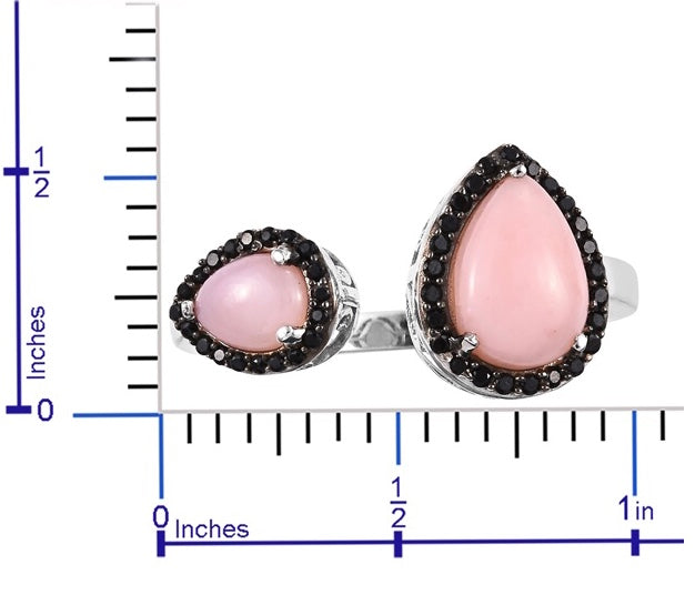 Peruvian Pink Opal 925 Sterling Silver Rings