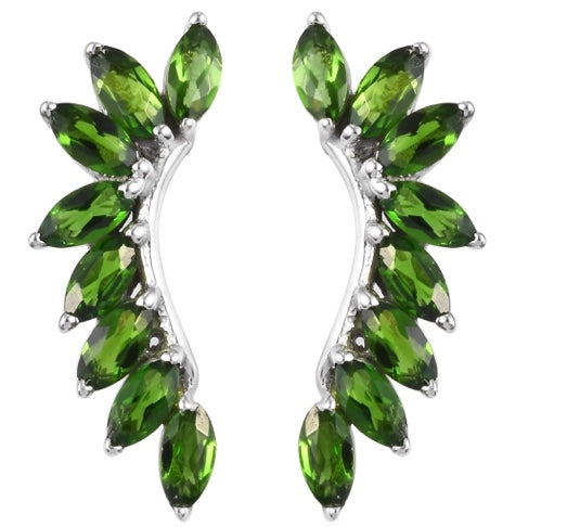 Natural Russian Diopside Drop Earrings