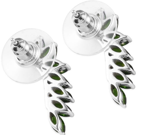 Natural Russian Diopside Drop Earrings