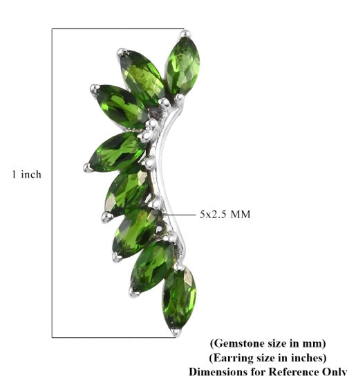 Natural Russian Diopside Drop Earrings