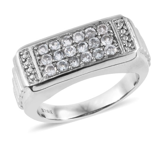 Brazilian Goshenite Mens / Unisex Ring