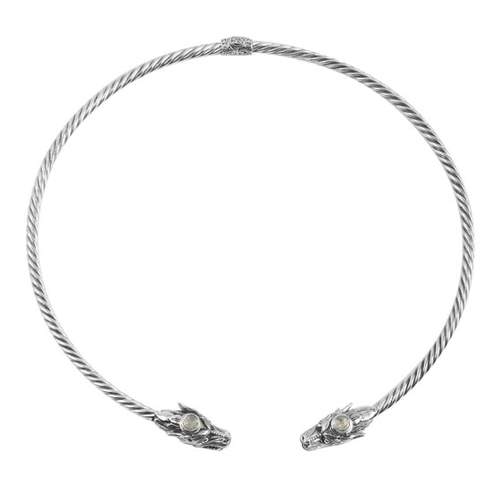 Artisan Crafted Dragon Neck Collar With Polki Diamonds