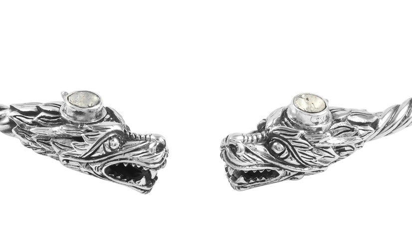 Artisan Crafted Dragon Neck Collar With Polki Diamonds
