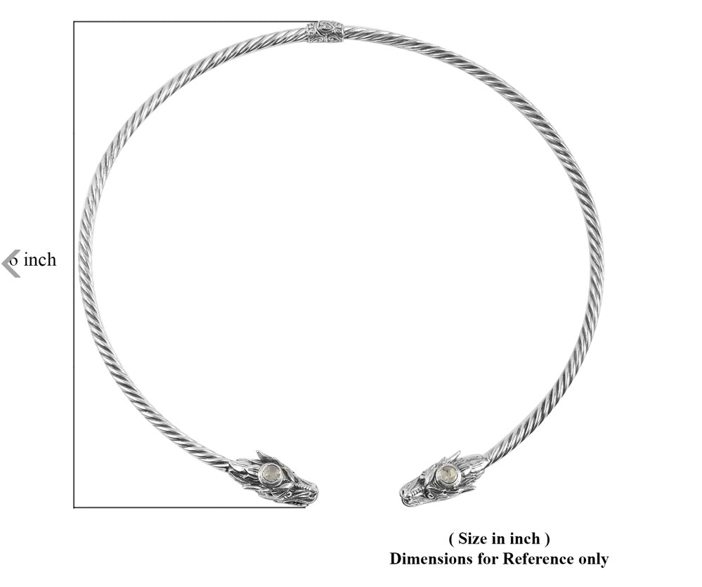 Artisan Crafted Dragon Neck Collar With Polki Diamonds