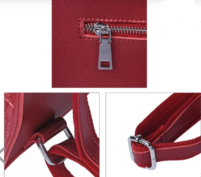 Genuine Leather Crocodile Embossed Backpack