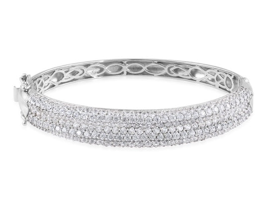 White Zircon Bangle Bracelet