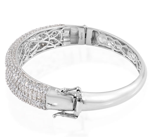 White Zircon Bangle Bracelet