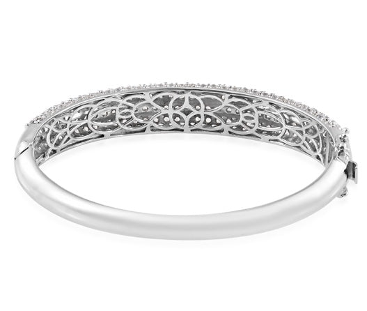 White Zircon Bangle Bracelet