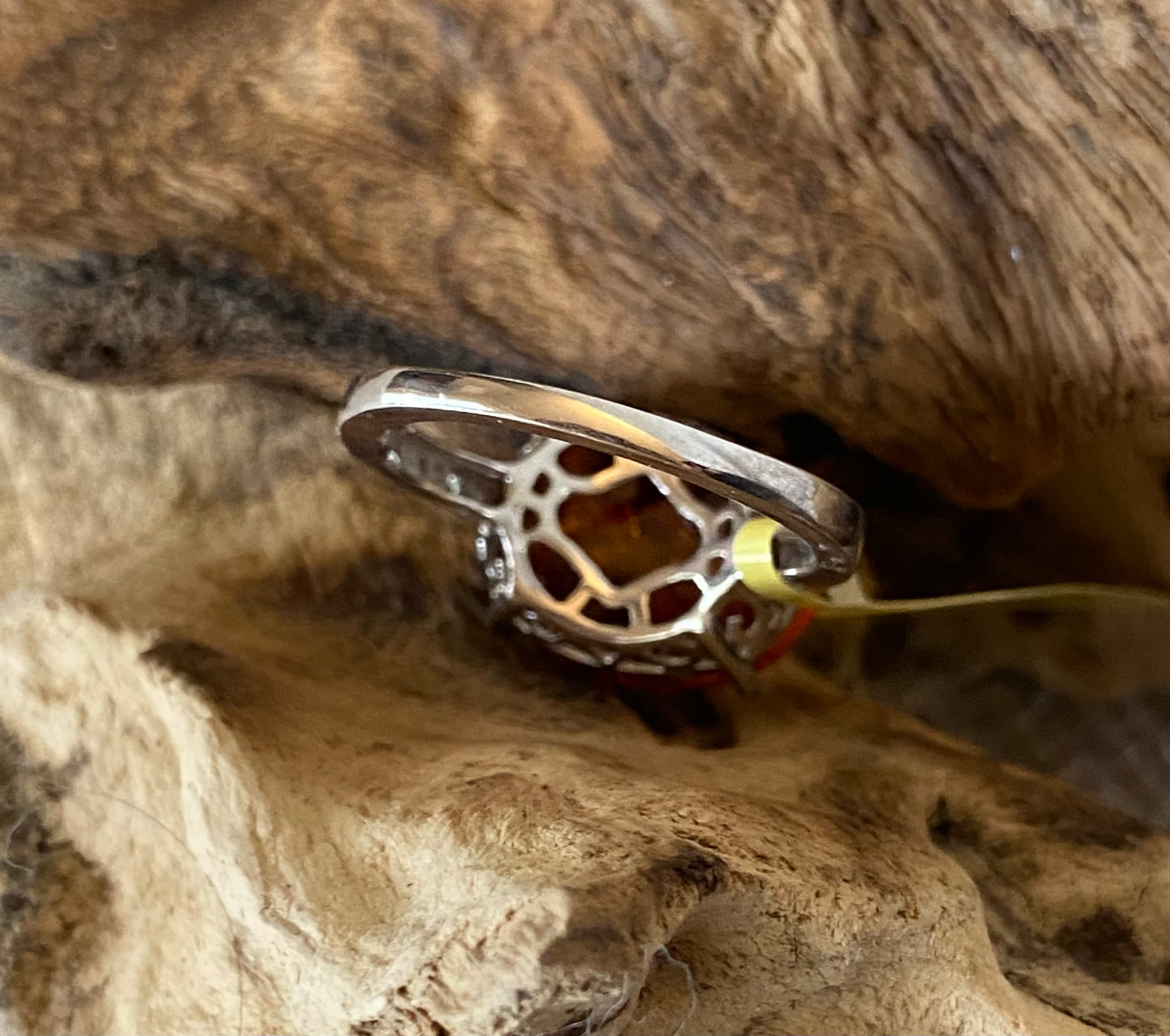 Baltic Amber 925 Sterling Silver SZ 8 Ring