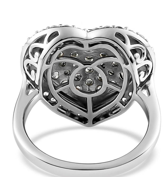 Narispatnam Alexandrite & White Zircon Heart Ring