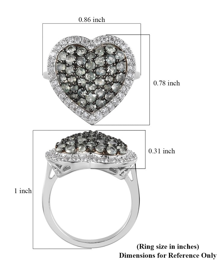 Narispatnam Alexandrite & White Zircon Heart Ring