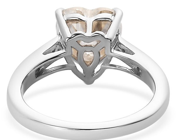 Heart Shaped Moissanite Engagement Ring