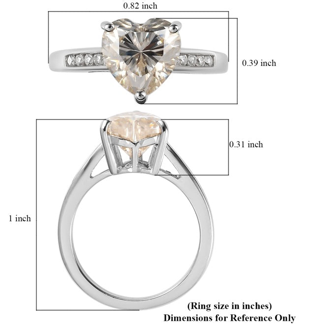 Heart Shaped Moissanite Engagement Ring