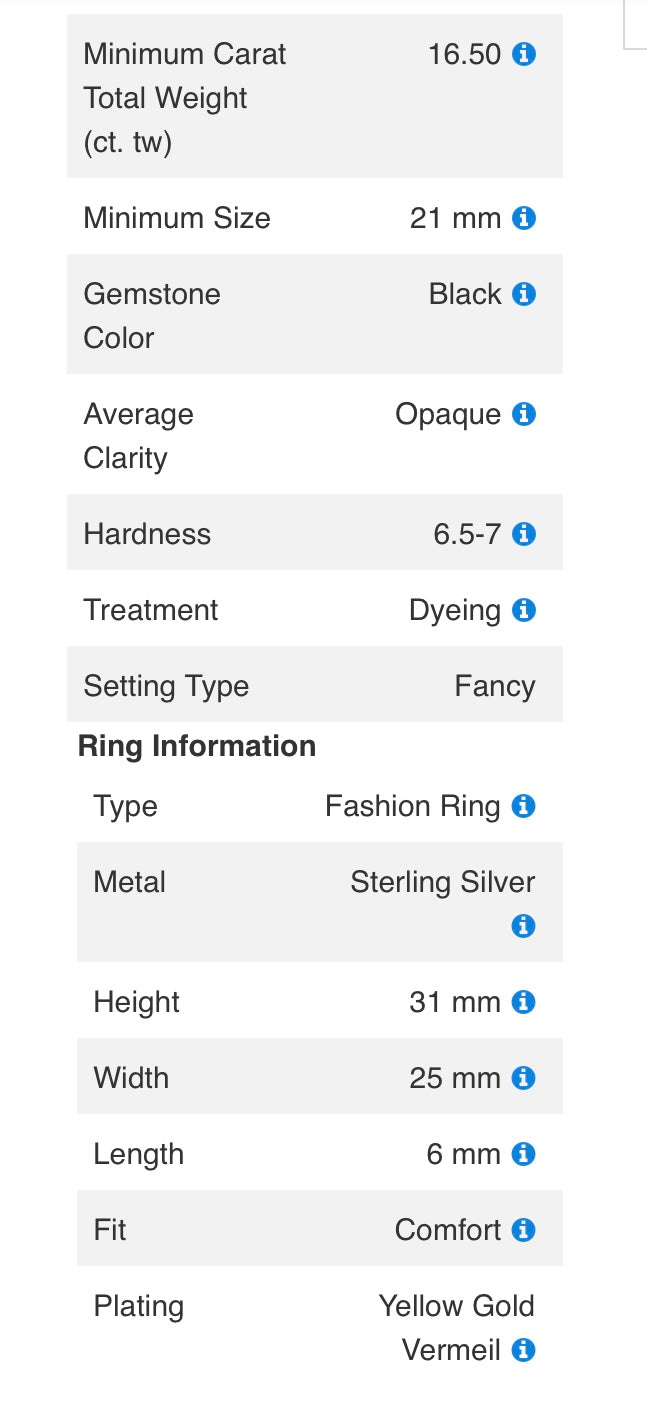 Moissanite & Black Jade Ring