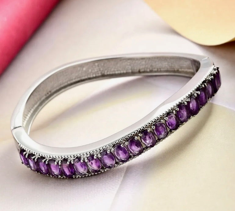 African Amethyst Bangle