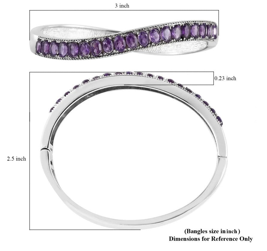 African Amethyst Bangle