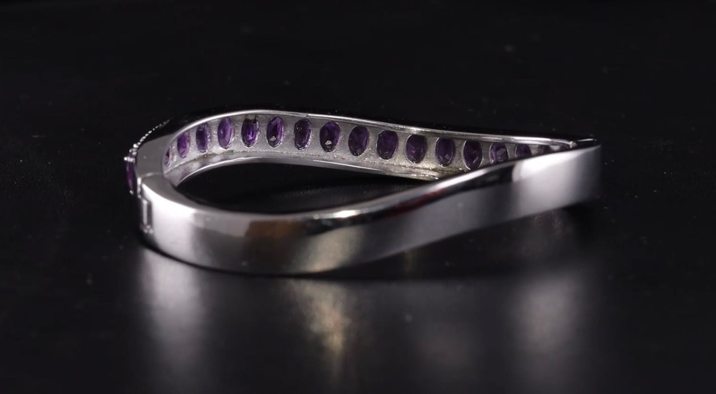 African Amethyst Bangle