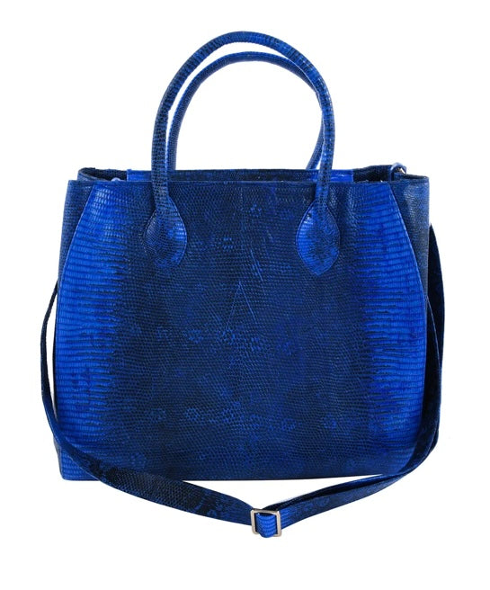 Grand Pelle Collection Genuine Lizard Tote Handbag