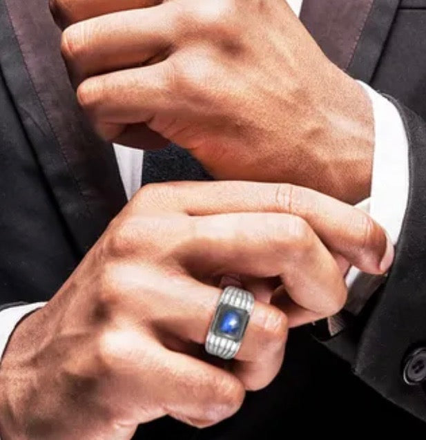 AAA Malagasy Labradorite Men's Ring